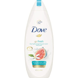 Dove Go Fresh Body Wash 100% Gentle Cleansers, Sulfate Free Blue Fig and Orange Blossom Effectively Washes Away Bacteria While Nourishing Your Skin 22