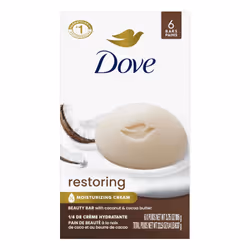 The Helper Bees Restoring, Hands & Body, Bar soap, Nourishing, Butter, Cocoa, Coconut, 106 g, 6 pc(s)