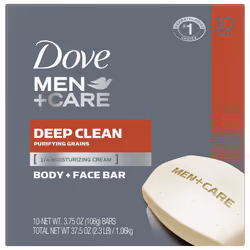 Dove Men+Care Men's Bar Soap More Moisturizing Than Bar Soap Deep Clean Soap Bar that Effectively Washes Away Bacteria Nouri ...