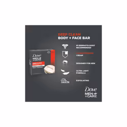 Dove Men+Care Men's Bar Soap More Moisturizing Than Bar Soap Deep Clean Soap Bar that Effectively Washes Away Bacteria  Nourishes Your Skin 3.75 oz 10