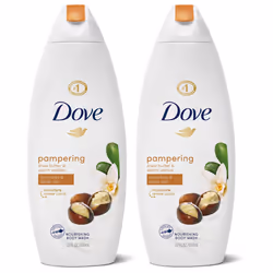 Dove Pampering Body Wash Nourishes & Feeds Skin Shea Butter with Warm Vanilla Effectively Washes Away Bacteria While Nourishi ...