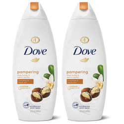 Dove Pampering Body Wash Nourishes & Feeds Skin Shea Butter with Warm Vanilla Effectively Washes Away Bacteria While Nourishing Your Skin  22 oz  2 Co
