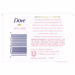 Dove Beauty Bar for Softer Skin Pink More Moisturizing Than Bar Soap 3.75 oz 4 Bars