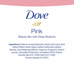 Dove Beauty Bar for Softer Skin Pink More Moisturizing Than Bar Soap 3.75 oz 4 Bars