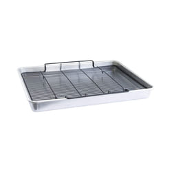 Nordic Ware Extra Large Oven Crisping Baking Tray  with Rack  Silver