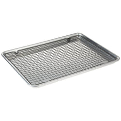 Nordic Ware - 43172AMZM Nordic Ware Half Sheet with Oven Safe Nonstick Grid  2 Piece Set  Natural