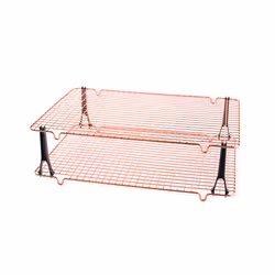 Nordic Ware Stackable Cooling 2 Copper Racks Plus 4 Snap-On Legs 16.875 in ? 11.5 in ? 0.75 in
