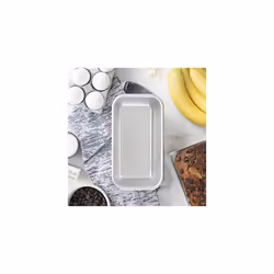 Naturals 1 Pound Loaf Pan, Natural Aluminium Bread Tin with Superior Heat Conductivity, Premium Bakeware Made in The USA, Silver