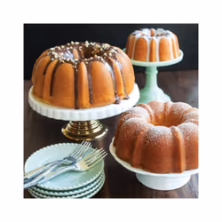 Nordic Ware Tiered Bundt Set-3, 6, 12 Cup, Sea Glass