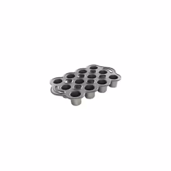 Nordic Ware Cast Aluminum Petite Popover Pan 1/4 Cup Each 12 Cavity Silver/Gray