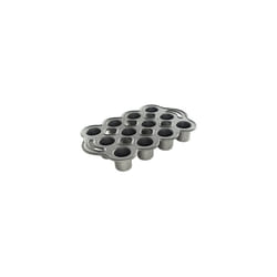 Nordic Ware Cast Aluminum Petite Popover Pan 1/4 Cup Each 12 Cavity Silver/Gray