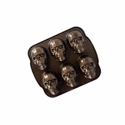 Nordic Ware Halloween Bakeware, Haunted Skull Cakelet Pan, Bronze
