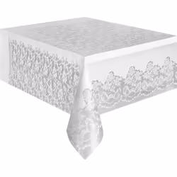 Unique Party 5075, Rectangular, Plastic, White, 1 pc(s), 1370 mm, 2740 mm