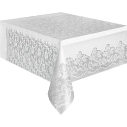 Unique Party 5075 disposable tablecloth Rectangular Plastic White