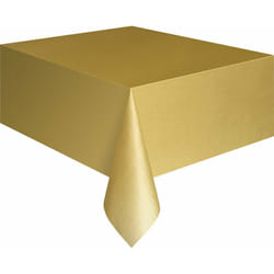 Unique Party 5084 disposable tablecloth Rectangular Plastic Gold