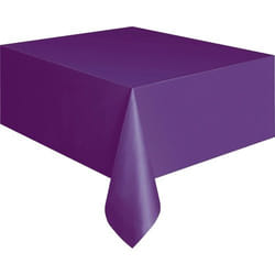 Unique Party 5088 disposable tablecloth Rectangular Plastic Purple