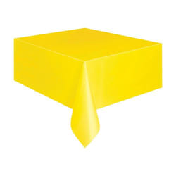 Unique Party 5093 disposable tablecloth Rectangular Plastic Yellow