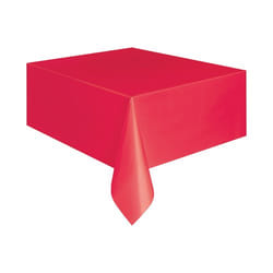 Unique Party 5094 disposable tablecloth Rectangular Plastic Red