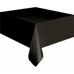 Unique Party 5096 disposable tablecloth Rectangular Plastic Black