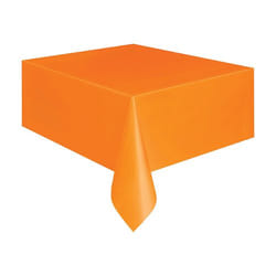 Unique Party 5097 disposable tablecloth Rectangular Plastic Orange