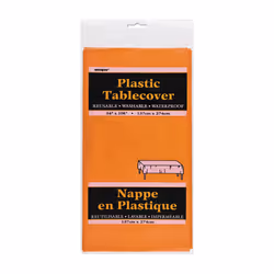 Unique Party 5097 disposable tablecloth Rectangular Plastic Orange