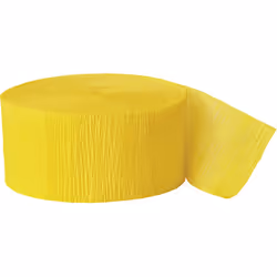 Unique Party Crepe Streamer Roll (81ft) - One Size, Yellow