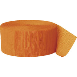 Unique Party Crepe Streamer Roll (81ft) - One Size, Orange