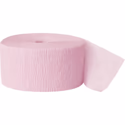 Unique Party Crepe Streamer Roll (81ft) - One Size, Pastel Pink