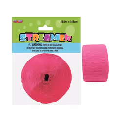 Unique Party 6320, Party streamers, Paper, Pink, Theme party, 24.6 m, 44.5 mm