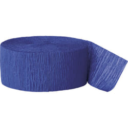 Unique Party Crepe Streamer Roll (81ft) - One Size, Royal Blue