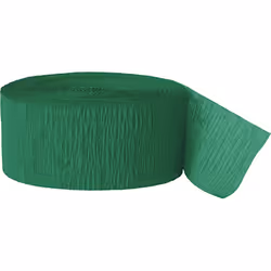 Unique Party Crepe Streamer Roll (81ft) - One Size, Emerald Green