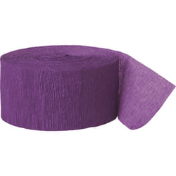 Unique Party Crepe Streamer Roll (81ft) - One Size, Purple