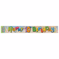 Unique Party 10861, Bunting banner, Multicolour, Birthday, Happy Birthday