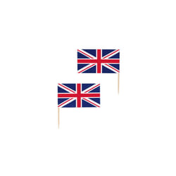 Union Jack Flag Food Picks - Pack of 30