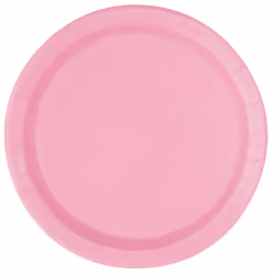 Unique Party 30879, Plate, Round, Paper, Pink, Monochromatic, 16 pc(s)