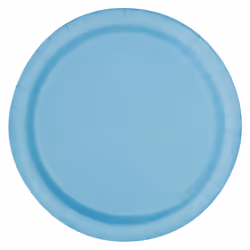 Unique Party 30899, Plate, Round, Paper, Blue, Monochromatic, 16 pc(s)