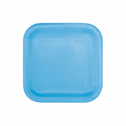 Unique Party 30900, Plate, Square, Paper, Blue, Monochromatic, 16 pc(s)