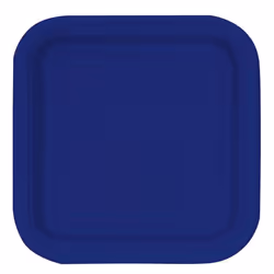 Unique Party 30950, Plate, Square, Paper, Blue, Monochromatic, 16 pc(s)
