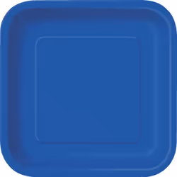 Unique Party 31484, Plate, Square, Paper, Blue, Monochromatic, 14 pc(s)