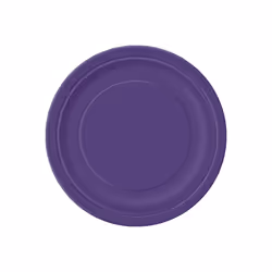 Unique Party 33055, Plate, Round, Paper, Purple, Monochromatic, 16 pc(s)