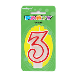 Unique Party 360-3 cake candle/sparkler Red 1 pc(s)
