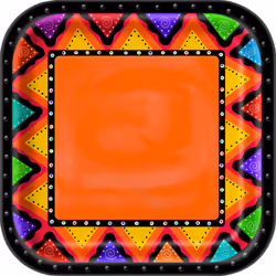 Unique Party 45305, Plate, Rectangular, Paper, Multicolour, Pattern, 8 pc(s)