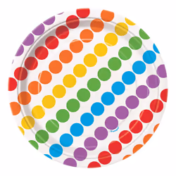Unique Party 47114, Plate, Round, Paper, Multicolour, Pattern, 8 pc(s)
