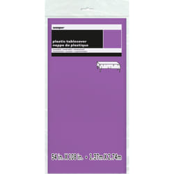 Unique Party 50009 disposable tablecloth Rectangular Plastic Purple