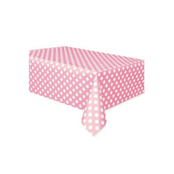 Unique Party 50259 disposable tablecloth Rectangular Plastic Pink, White