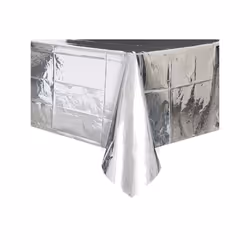 Unique Party 50410, Rectangular, Plastic, Silver, 1 pc(s), 1370 mm, 2740 mm