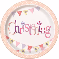 Unique Party 52035, Plate, Round, Paper, Multicolour, Image, 8 pc(s)