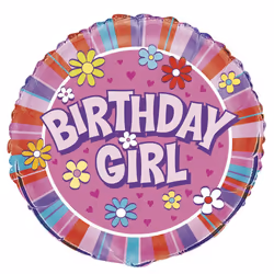 Unique Party 53093, Toy balloon, Foil, Multicolour, Image, Birthday, Round