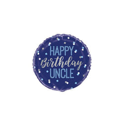 Unique Party 54041 54041-18" Foil Happy Birthday Uncle Balloon, Multi