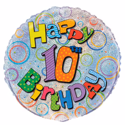 Unique Party 55503, Toy balloon, Foil, Multicolour, Round, 10 yr(s), English